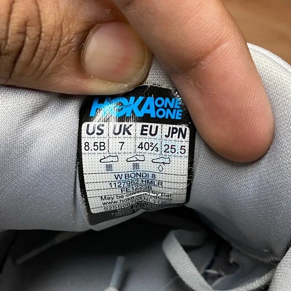 Hoka Bondi 8 Women's Running Sneakers “Harbor Mist Lunar Rock” Size 8.5 - Picture 17 of 17